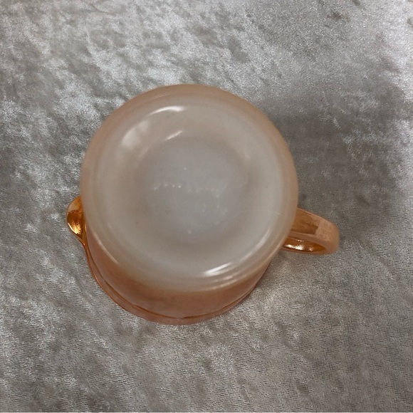 Fire King vintage peach iridescent cream sugar set FLAWED - Picture 10 of 16